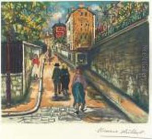 La Rue Norvins A Montmartre La Rue Norvins A Montmartre