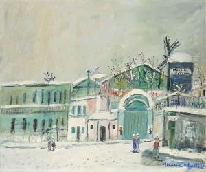 Le Moulin De La Galette Sous La Neige by Maurice Utrillo