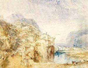 Brunnen, with Lake Lucerne in the distance, c.1842 by Joseph Mallord William Turner