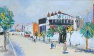  Rue Sarrette A Paris, Circa 1953  by Maurice Utrillo