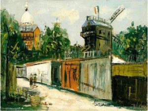 Le Moulin De La Galette Et Le Sacre-coeur by Maurice Utrillo