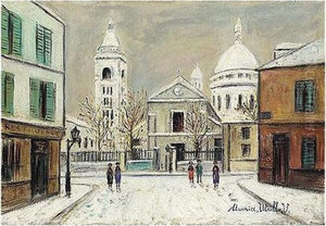 La Place Du Tertre, Sous La Neige La Place Du Tertre, Sous La Neige