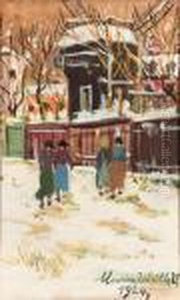Le Moulin De La Galette Sous La Neige Le Moulin De La Galette Sous La Neige