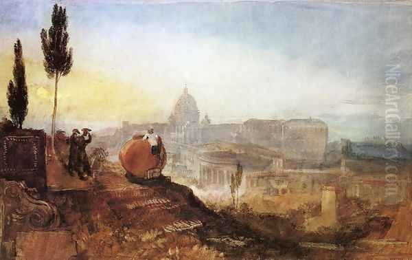 Rome: St. Peter's from the Villa Barberini - view 1