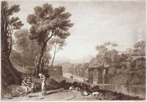 The Woman and Tambourine, engraved by Charles Turner 1773-1857 1853-74 by Joseph Mallord William Turner