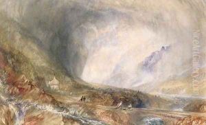 Storm in the Pass of St Gothard by Joseph Mallord William Turner