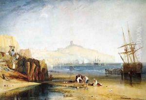 Scarborough Town and Castle: Morning: Boys Catching Crabs