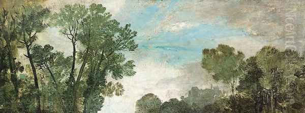 Tree Tops and Sky, Guildford Castle, Evening - view 1