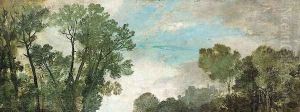 Tree Tops and Sky, Guildford Castle, Evening by Joseph Mallord William Turner