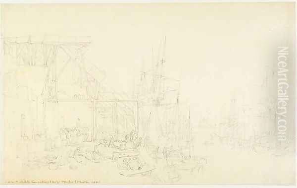 The Hurries, coal boats loading, North Shields, c.1795 - view 1