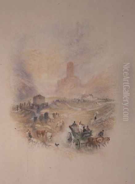 Sir Walter Scott visiting Smallholm Tower - view 1
