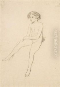Fillette Nue Assise by Suzanne Valadon