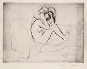 Marie Au Tub S'epongeant by Suzanne Valadon