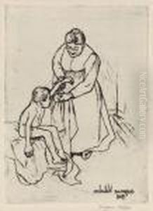 Grand-mere Et Enfant by Suzanne Valadon