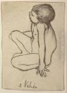 Maurice Utrillo Nu Assis by Suzanne Valadon