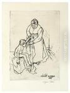 Grand-mere Et Enfant. by Suzanne Valadon