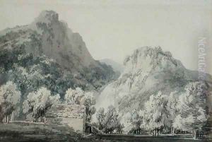 Waterfall at Lodore, Cumberland by Joseph Mallord William Turner