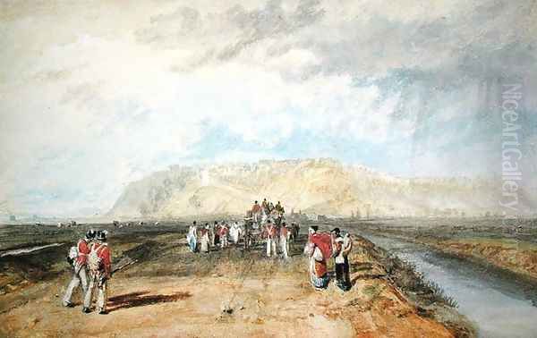 Winchelsea, Sussex, from the Rye Road - view 1
