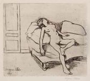Louise Nue Sur Le Canape by Suzanne Valadon