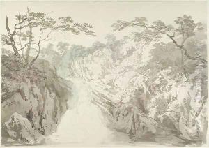 Landscape with Waterfall, c.1796 by Joseph Mallord William Turner