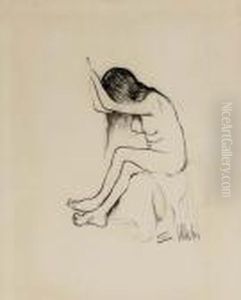Jeune Fille Nue Assise by Suzanne Valadon