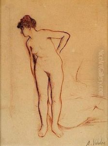 Nu, Buste Penche, Tete De Profil Gauche by Suzanne Valadon