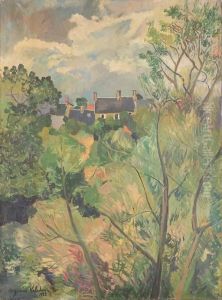 Vue De Ma Fenetre A Genets (bretagne) by Suzanne Valadon