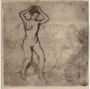 Catherine Prepare Le Tub Et Louise Nue Se Coiffe (petridese7) by Suzanne Valadon