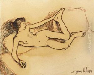Femme Allongee Sur Un Lit