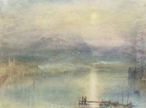 The Lake of Lucerne, Moonlight, the Rigi in the Distance, c.1841 by Joseph Mallord William Turner