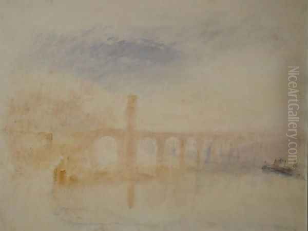 The Moselle Bridge, Coblenz, c.1842 - view 1