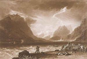 Lake of Thun, from the Liber Studiorum, engraved by Charles Turner, 1808 Lake of Thun, from the Liber Studiorum, engraved by Charles Turner, 1808