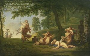 Nymphes Et Satyres by Jacques Antoine Vallin
