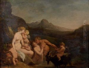 Nymphes Et Satyres by Jacques Antoine Vallin