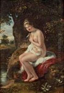 Jeune Femme Pres D'une Riviere by Jacques Antoine Vallin