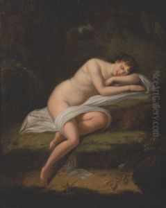 Nymphe Assoupie by Jacques Antoine Vallin