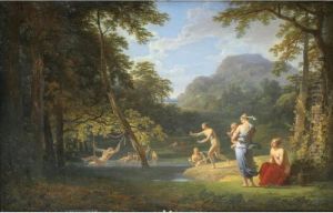 Baigneuses Dans Un Paysage 
Classique [ ; Bathers In Classical Landscape ; Oil On Canvas ; Bears A 
Signature And A Date Lower Right J. Vallin 1819] by Jacques Antoine Vallin
