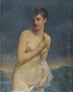 A Female Bather With An Extensive Landscape Beyond A Female Bather With An Extensive Landscape Beyond