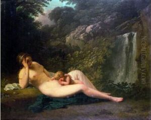 Nymphe Allongee Et Enfant