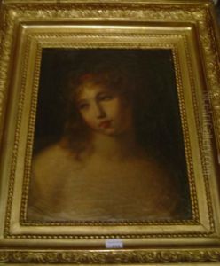 Portrait De Jeune Fille Au Ruban Rouge