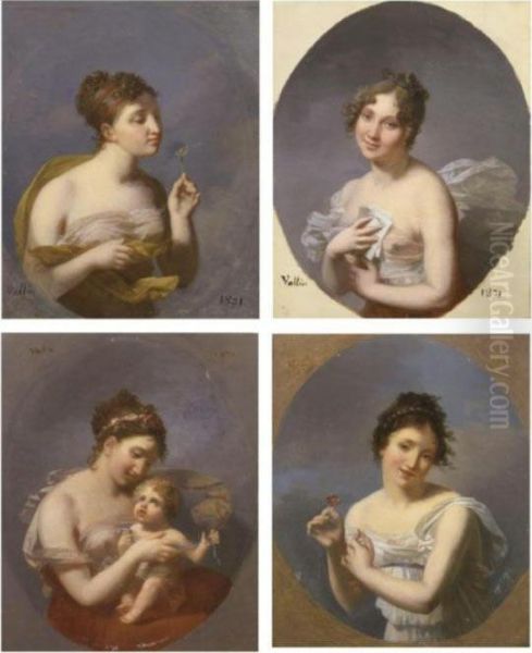 Portraits Of Women: A Set Of Four Paintings - view 1
