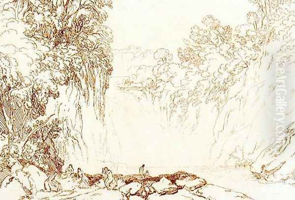 The Fall of the Clyde, engraved by Charles Turner 1773-1857 1859-60 - view 1