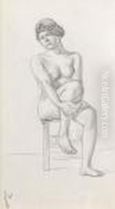 Femme Assise by Felix Edouard Vallotton