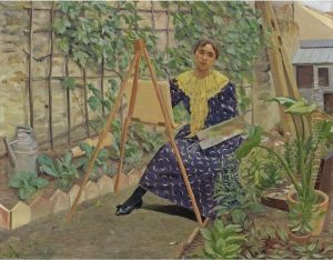 Jeune Fille Peignant