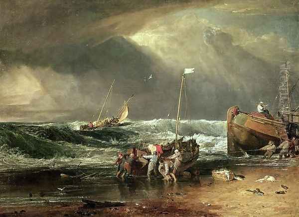 The Iveagh Seapiece, or Coast Scene of Fisherman Hauling a Boat Ashore - view 1