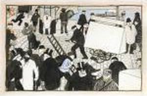 Scene De Rue by Felix Edouard Vallotton