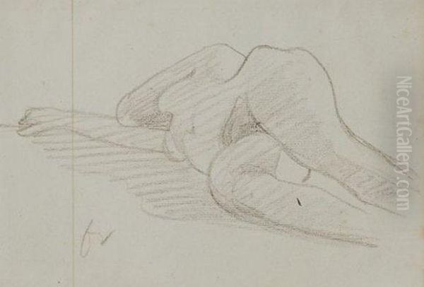 Etude De Femme Nue Allongee - view 1