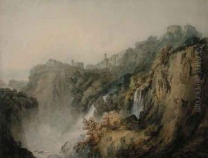 Tivoli with the Temple of the Sibyl and the Cascades, c.1796-97