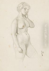 Nu Vu Detrois-quarts by Felix Edouard Vallotton