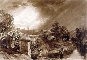 Watercress Gatherers, from the Liber Studiorum, engraved by Thomas Lupton, 1819
